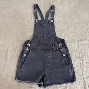 Madewell Black Denim Overall Shorts